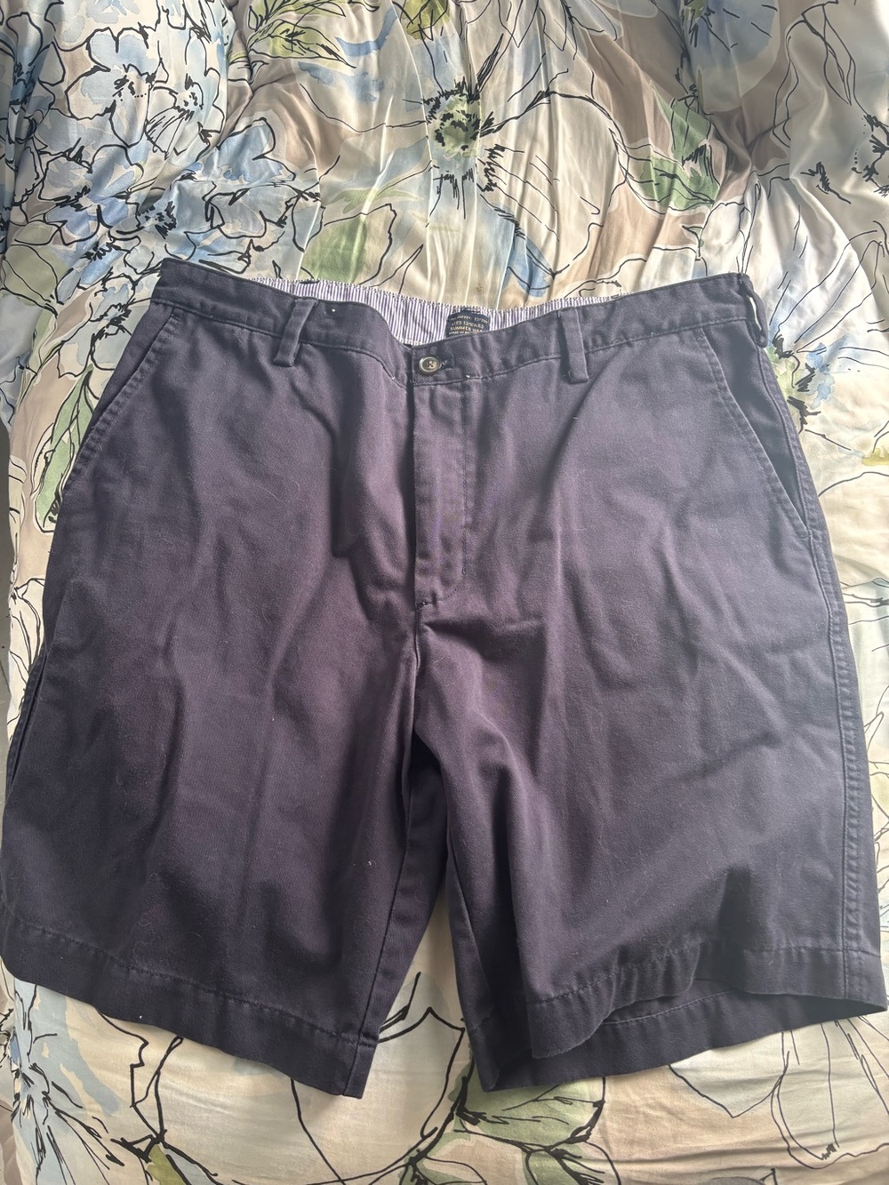 Reed Edward Men's Classic Navy Cotton Blend Shorts